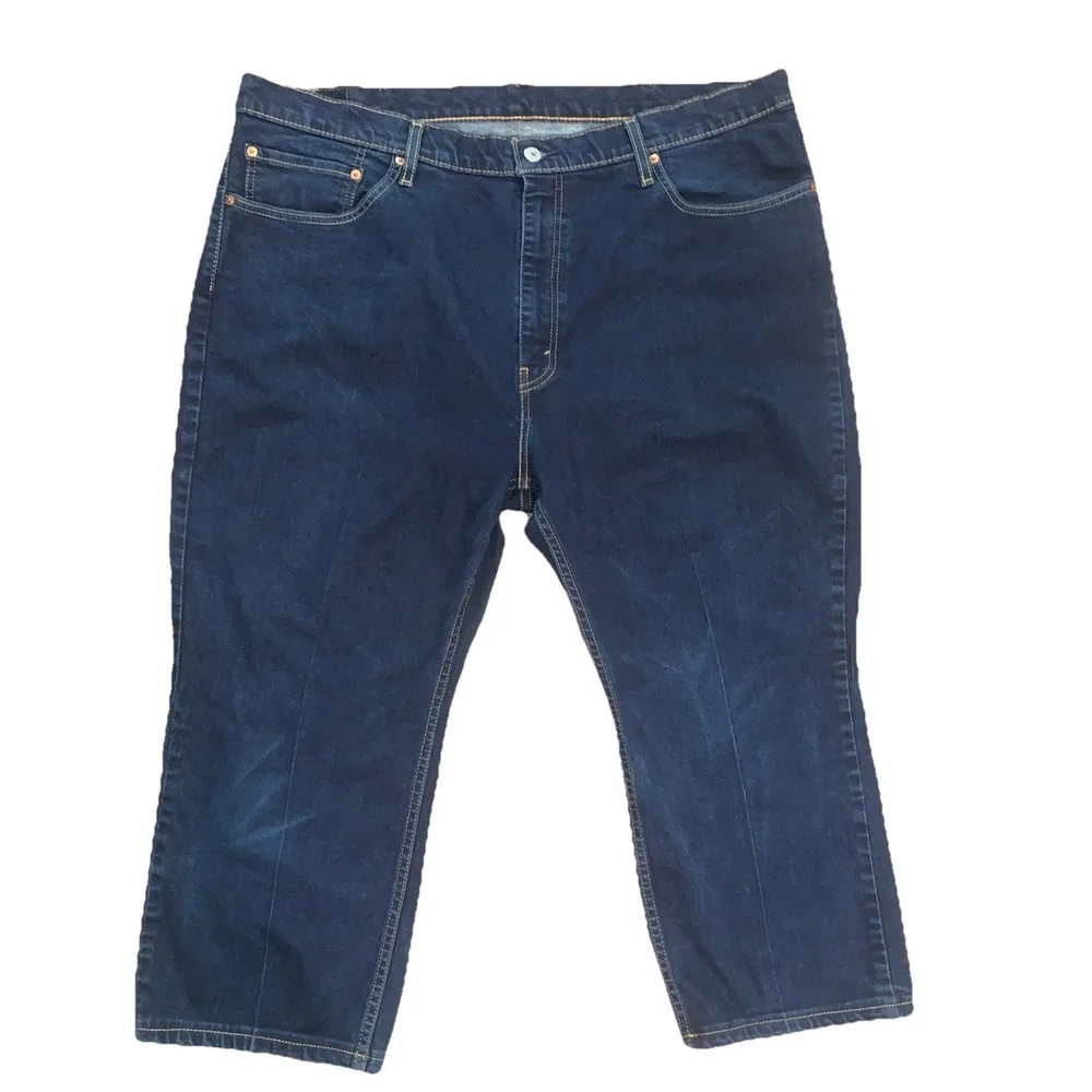Levis 511 Jeans Mens 44x22 Blue Dark Wash Zipper‎ Fly Straight Leg Denim Casual